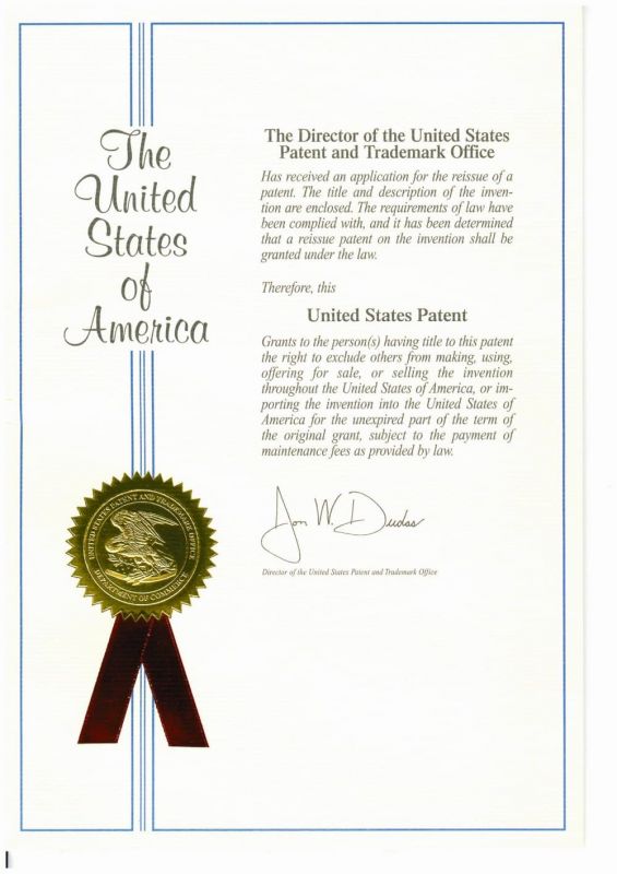 Patent Certificate