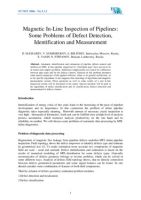 Magnetic In-Line Inspection of Pipelines: Some Problems of Defect Detection, Identification and Measurement.