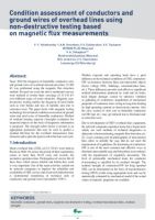 Condition assessment of conductors and ground wires of overhead lines using non-destructive testing based on magnetic flux measurements. 