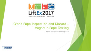 Crane Rope Inspection and Discard - Magnetic Rope Testing. — Barrie Mordue (Tensology Ltd.)