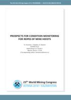 Prospects for condition monitoring for ropes of mine hoists. — A. Anisimov, I. Shpakov, D. Slesarev